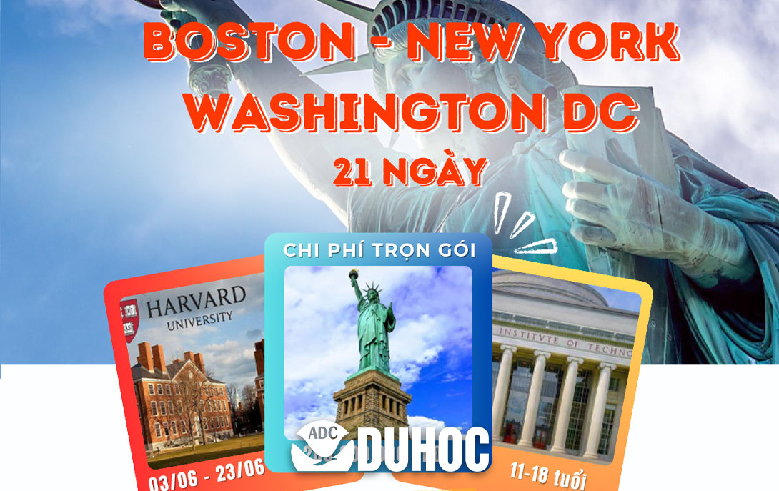 Trại hè Mỹ 3 tuần Boston, New York, Washington DC